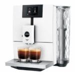 JURA ENA 8 Nordic White compact automatic coffee machine with dual espresso shot