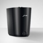 JURA Cup Warmer S in black with compact, modern design and front power switch.