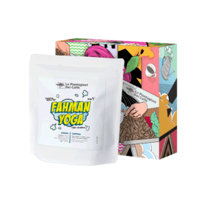 Indonesia Fahman Yoga 250 g specialty coffee beans by Le Piantagioni del Caffè – drip filter edition in colorful limited-edition packaging